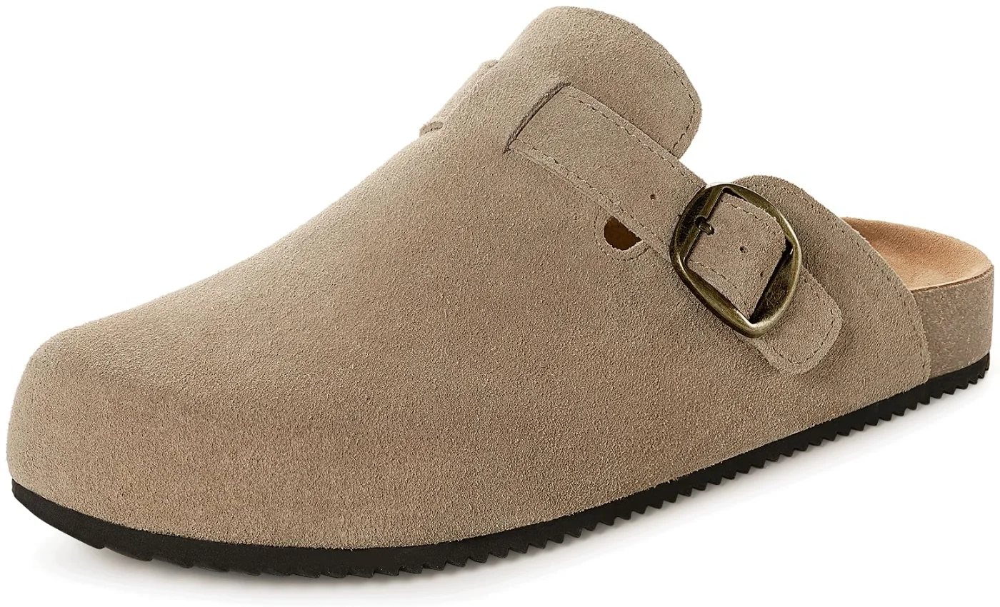 Intini Suede Cork Clog in Sand