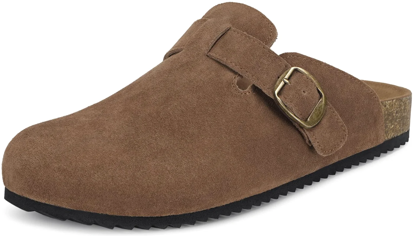 Intini Suede Cork Clog in Tan