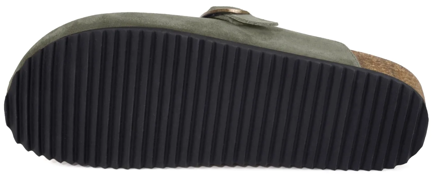 Intini Suede Cork Clog in Army Green, view 4