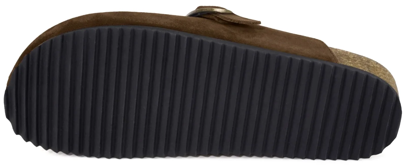 Intini Suede Cork Clog in Coffee, view 4