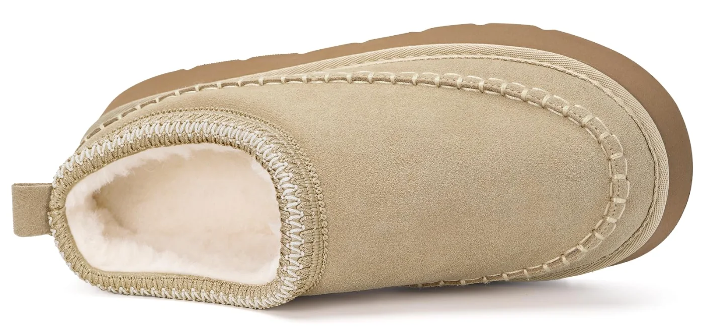 Intini Platform Mini Boot Slipper in Apricot, view 4