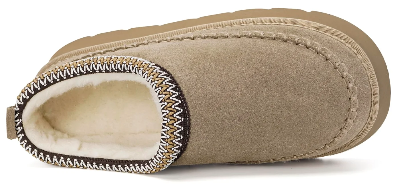 Intini Platform Mini Boot Slipper in Khaki, view 4