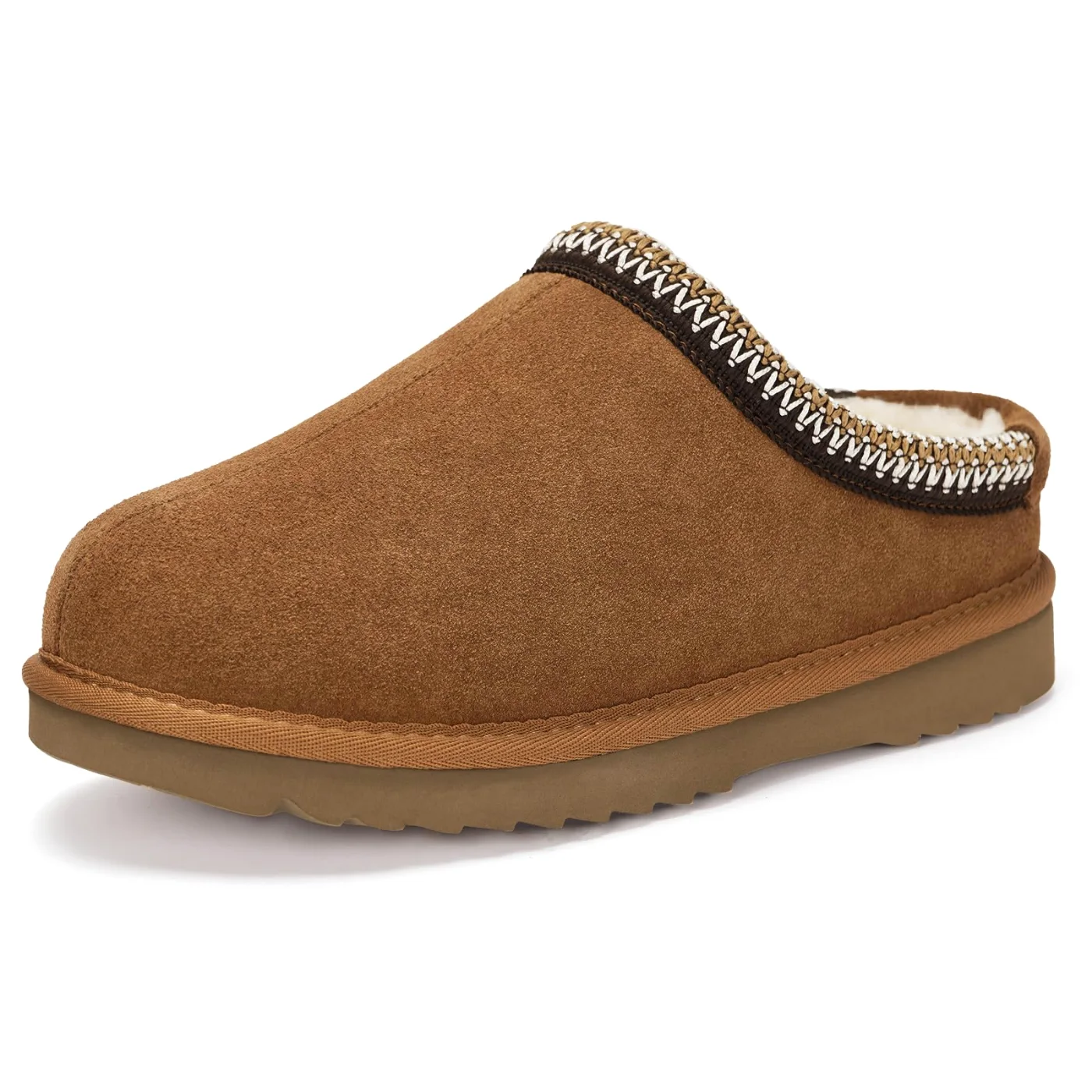 Intini Fuzzy Platform Clog Slipper in Dark Brown