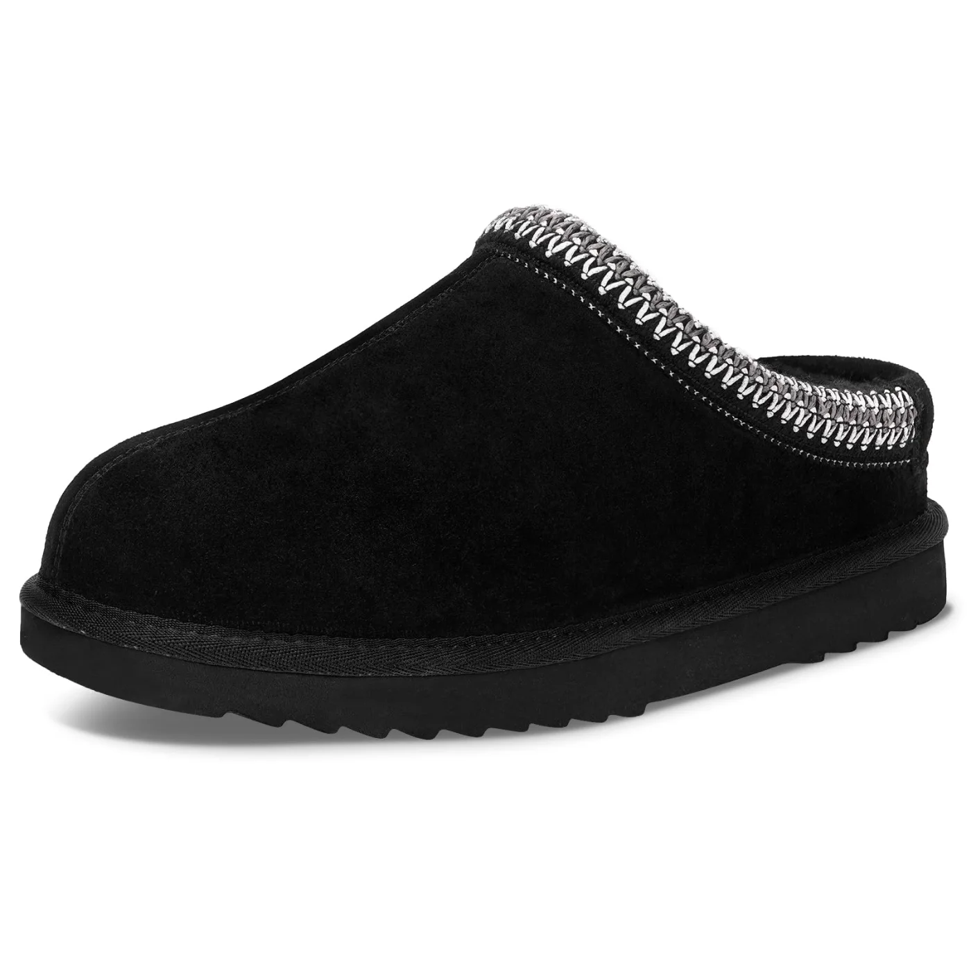 Intini Fuzzy Platform Clog Slipper in Black