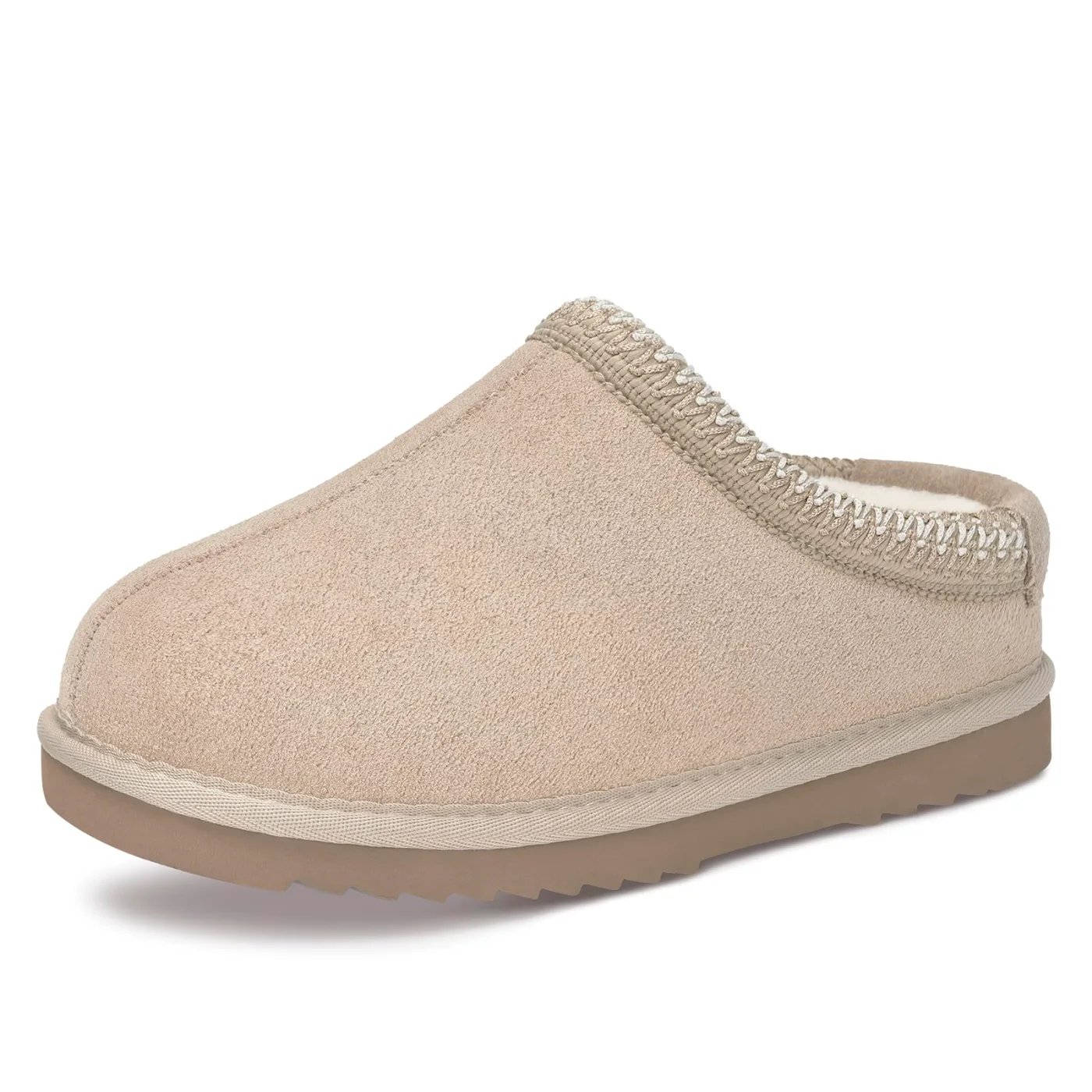 Intini Kids Fuzzy Clog Slipper in Apricot