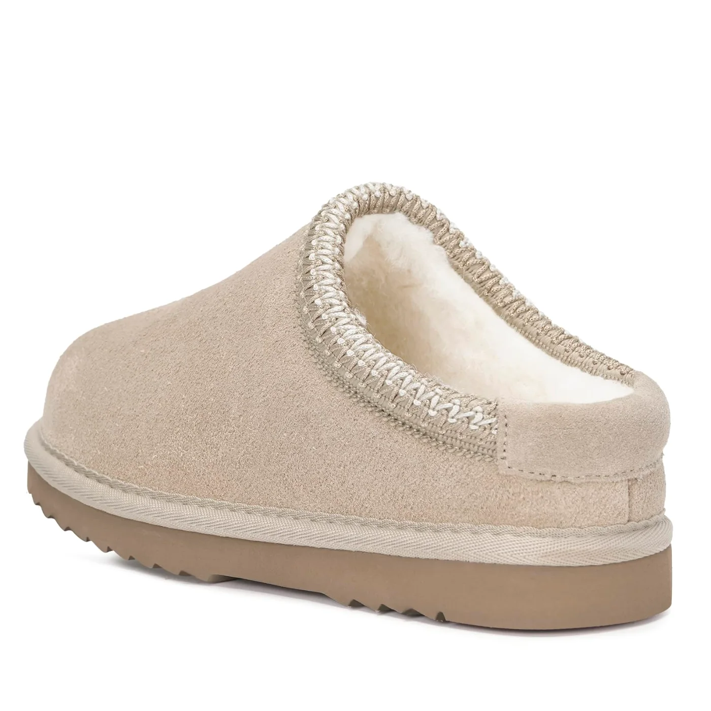 Intini Kids Fuzzy Clog Slipper in Apricot, view 4