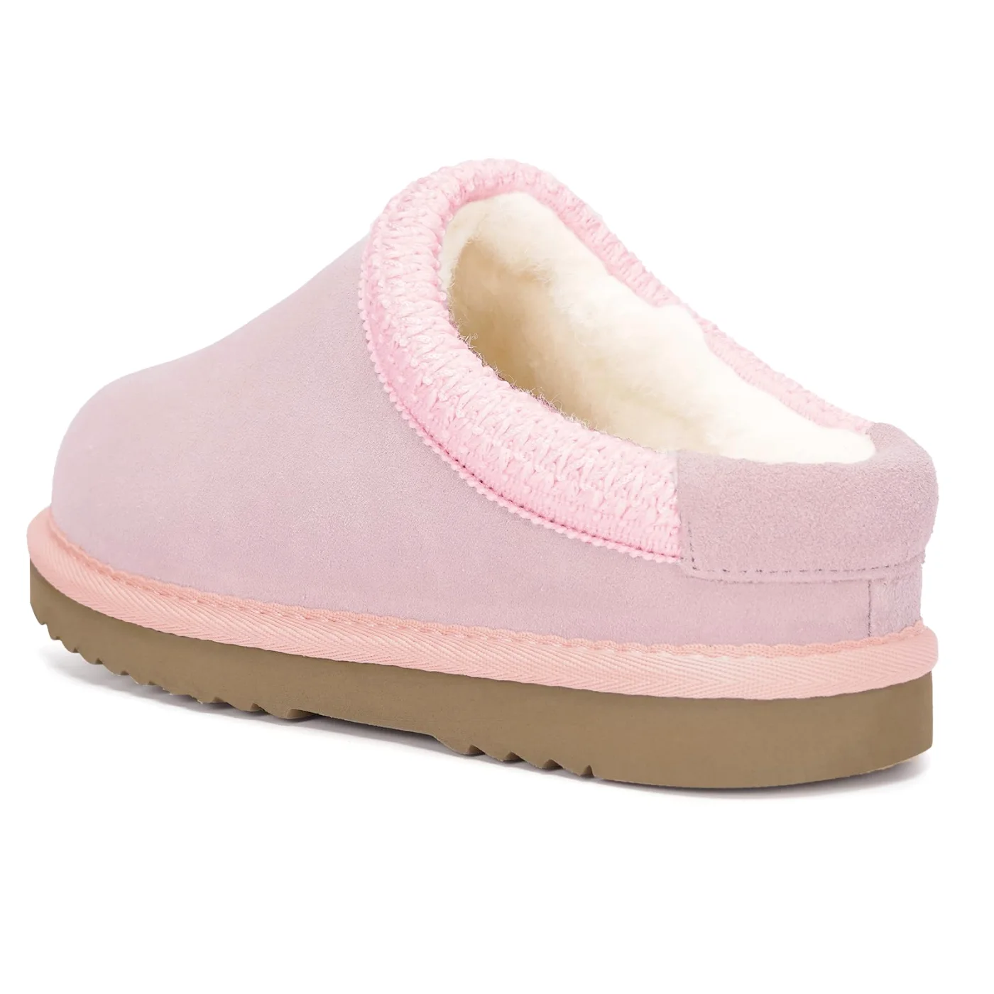 Intini Kids Fuzzy Clog Slipper in Pink, view 4