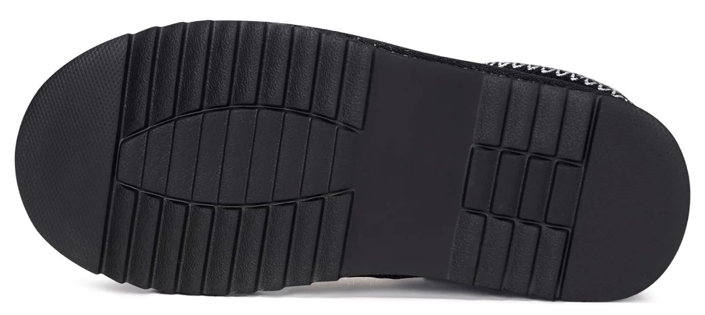 Intini Kids Fuzzy Clog Slipper in Black, view 5